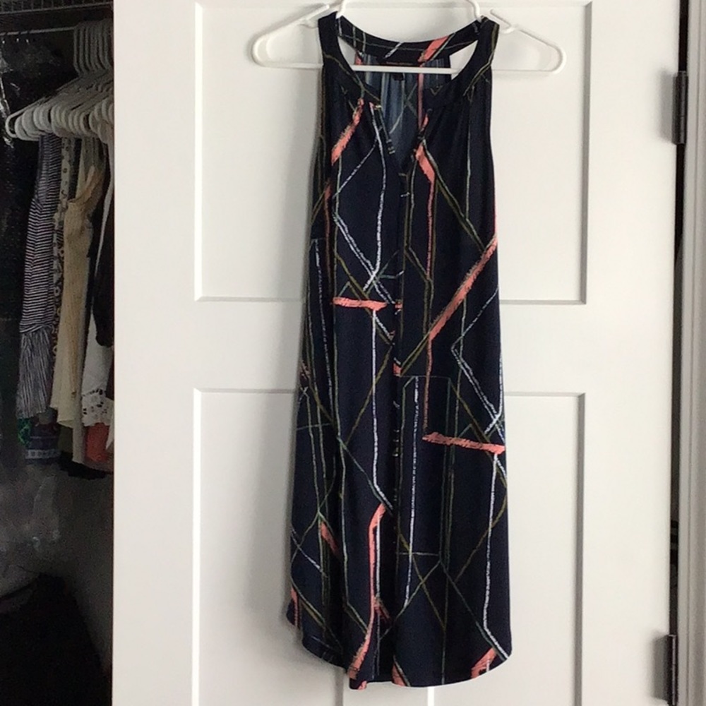 Blue sleeveless dress